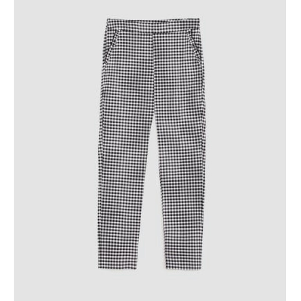 High Waisted Gingham Trousers